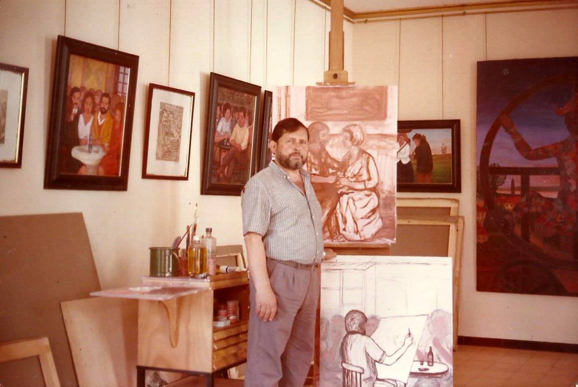 Retrato del artista en su estudio